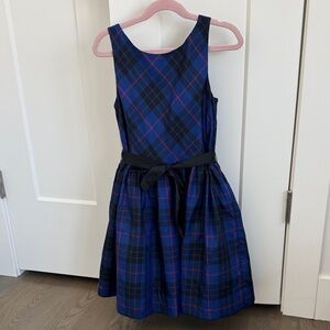 Ralph Lauren Polo Plaid Blue and Black Girls Dress